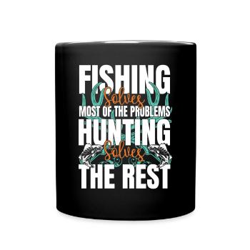Résoudre la plupart des problèmes de pêche amusante - Mug uni - noir - Devant