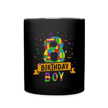 Birthday child building blocks 78 years old - Full Colour Mug - black - Front