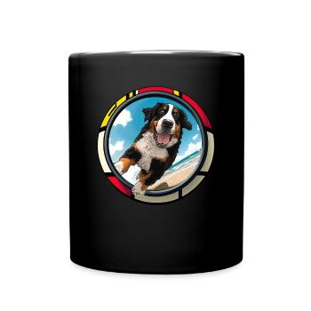 Dogs Bernese Mountain Dog Dog Lovers - Full Colour Mug - black - Front