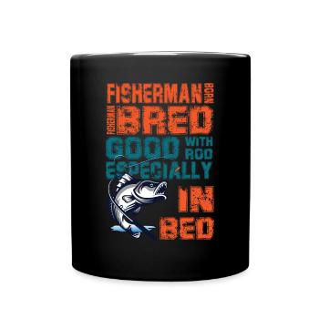 Lustiger Angler Fischer Spruch Angeln - Tasse einfarbig - Schwarz - Vorne