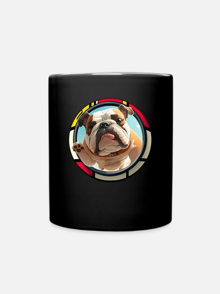 Bulldog Hunde Spruch Bulldog Besitzer - Tasse einfarbig - Schwarz