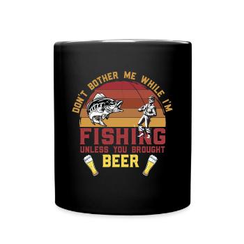 Lustiger Angler Fischer Spruch Angeln - Tasse einfarbig - Schwarz - Vorne