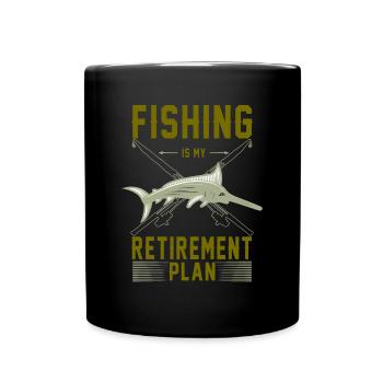 Lustiger Angler Fischer Spruch Angeln - Tasse einfarbig - Schwarz - Vorne
