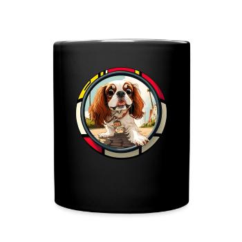 Hunde Spruch Cavalier Spaniel für Hundeliebhaber - Tasse einfarbig - Schwarz - Vorne