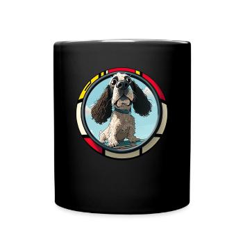 Dog Cartoon Cocker Spaniel pour les amoureux des chiens - Mug uni - noir - Devant