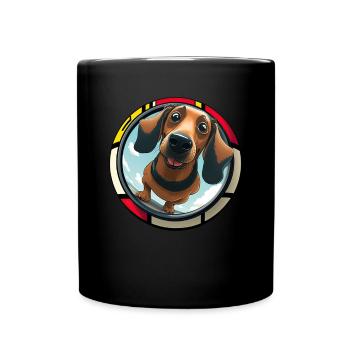 Hunde Spruch Dachshund Design für Hundeliebhaber - Tasse einfarbig - Schwarz - Vorne