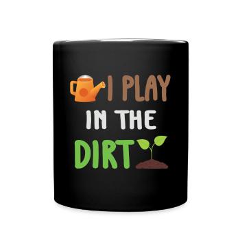 Garten Motiv Gärtner & Gärtnerin Spruch - Tasse einfarbig - Schwarz - Vorne