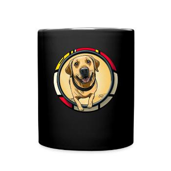 Hunde Spruch Golden Retriever Design - Tasse einfarbig - Schwarz - Vorne