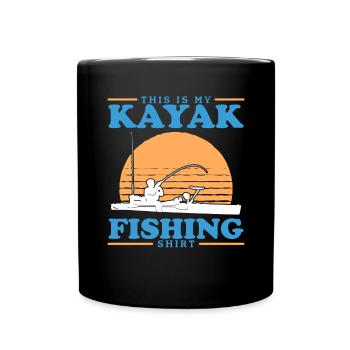 Kayak Fishing Kayaking Kayaker Angler Gift - Full Colour Mug - black - Front