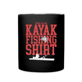 Kayak Fishing Kayaker Kayaking Angler Gift - Full Colour Mug - black - Front