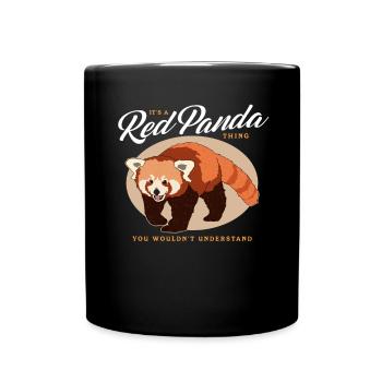 Panda Rouge Pandas Rouge Pandas Panda Rouge Cadeau - Mug uni - noir - Devant
