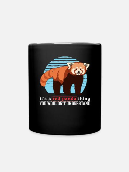 Red Panda Red Panda Red Pandas Gift - Full Colour Mug - black