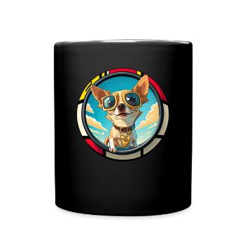 Dog Cartoon Chihuahua Design pour les amoureux des chiens - Mug uni - noir - Devant