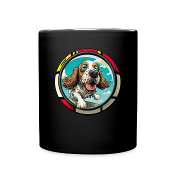 Dog Cartoon Cocker Spaniel pour les amoureux des chiens - Mug uni - noir - Devant