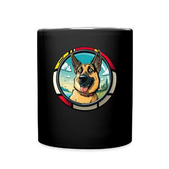 Hunde Deutscher Schäfer Hundeliebhaber - Tasse einfarbig - Schwarz - Vorne
