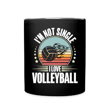 Volleyball - Tasse einfarbig - Schwarz - Vorne