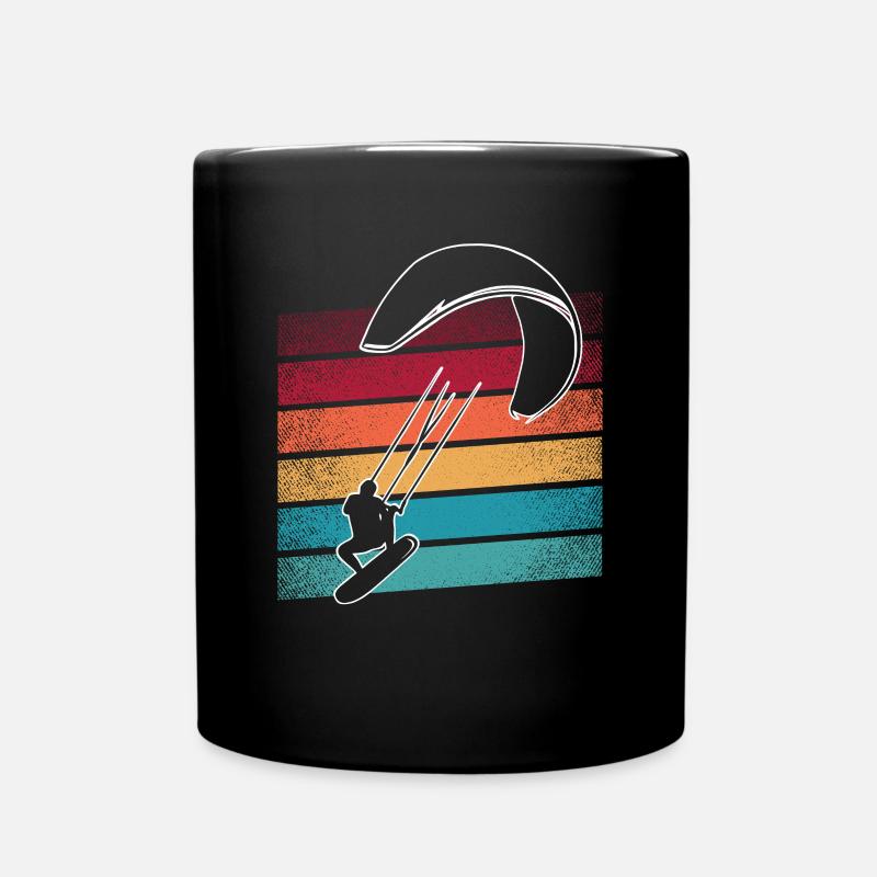Kitesurfer Kiteboard Kitesurfen Kitesurf - Tasse einfarbig - Schwarz