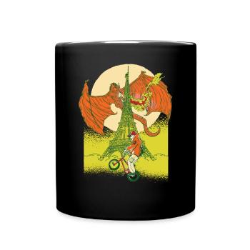 BMX Rad Radfahrer BMX Bike BMX-Rampe Frankreich - Tasse einfarbig - Schwarz - Vorne