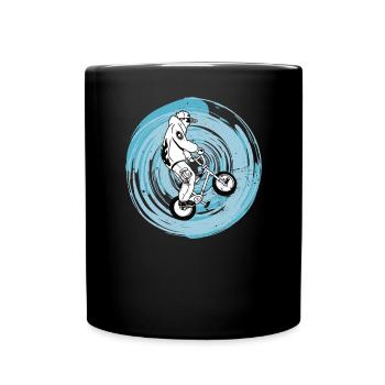 BMX Rad Radfahrer BMX Bike BMX-Rampe Vintage - Tasse einfarbig - Schwarz - Vorne
