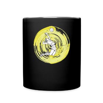 Volleyball de plage Volleyball Volleyball Joueur de volley-ball Vintage - Mug uni - noir - Devant