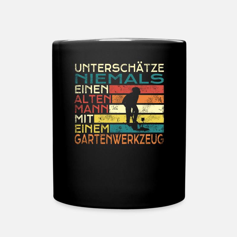 Gärtner Zubehör Garten Motiv - Tasse einfarbig - Schwarz