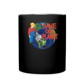 Gardener Accessories Garden Motif - Full Colour Mug - black - Front