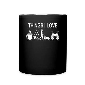 Gardener Accessories Garden Motif - Full Colour Mug - black - Front