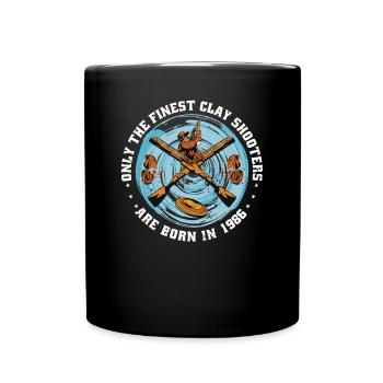 Clay pigeons born 1986 birthday - Full Colour Mug - black - Front