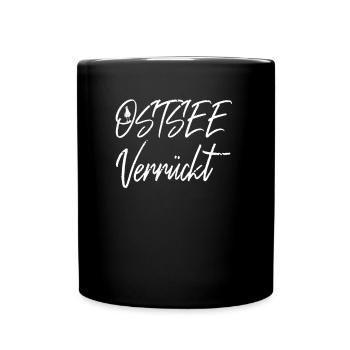Hauptsache Ostsee - Tasse einfarbig - Schwarz - Vorne