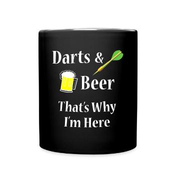Darts Beer Funny pour Dart Playerdarts compétitionh - Mug uni - noir - Devant