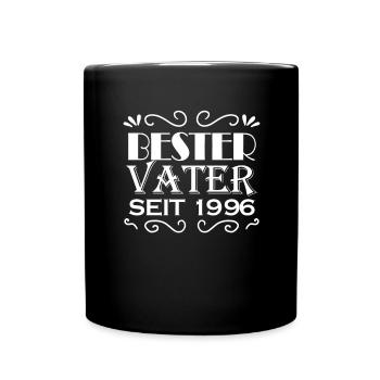 Bester Vater seit 1996 - Tasse einfarbig - Schwarz - Vorne