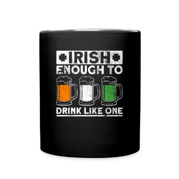 Irlande Irlandais drôle de dicton de la Saint-Patrick - Mug uni - noir - Devant