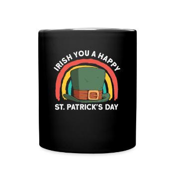 Ireland Irish Leprechaun St Patrick's Day Funny - Full Colour Mug - black - Front