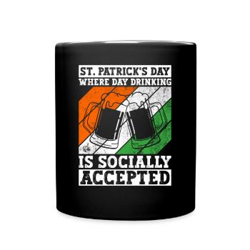 Irland Irisch Lustig Spruch St Patricks Day - Tasse einfarbig - Schwarz - Vorne