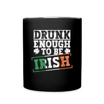 Irlande Irlandais drôle de dicton de la Saint-Patrick - Mug uni - noir - Devant