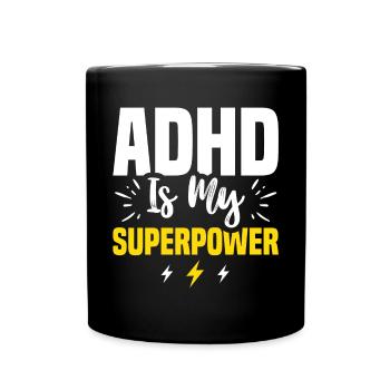 Le TDAH est mon super pouvoir pour le Mois de la sensibilisation au TDAH - Mug uni - noir - Devant