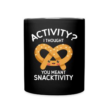 Snacks sucrés et snacks gourmands - Mug uni - noir - Devant