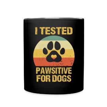 J’ai pawsitif pour les amoureux des chiens - Mug uni - noir - Devant