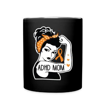 Maman TDAH pour le Mois de la sensibilisation au TDAH - Mug uni - noir - Devant