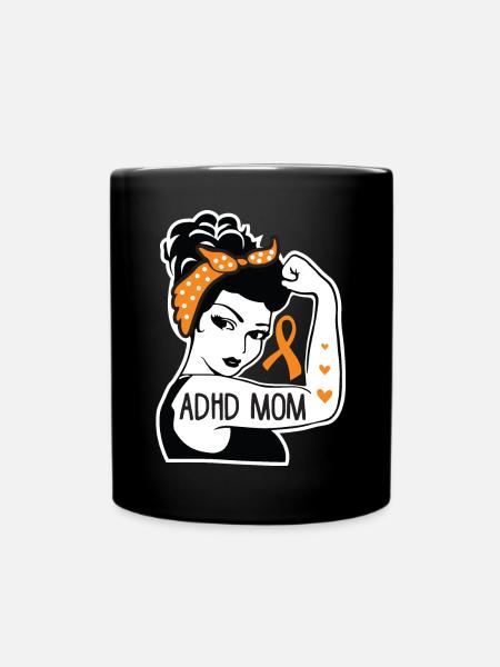 Maman TDAH pour le Mois de la sensibilisation au TDAH - Mug uni - noir