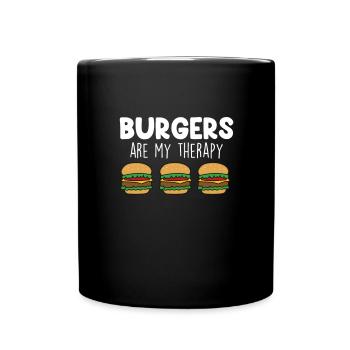 Cheeseburger Fast Food Burger Liebhaber - Tasse einfarbig - Schwarz - Vorne