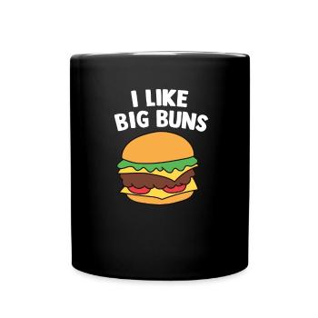 Cheeseburger Fast Food Burger Liebhaber - Tasse einfarbig - Schwarz - Vorne