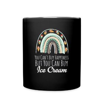 Amateur de crème glacée Bohemian Rainbow Vous ne pouvez pas acheter Hap - Mug uni - noir - Devant