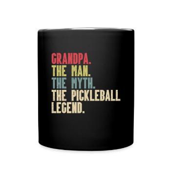 Opa Pickleball Paddel - Tasse einfarbig - Schwarz - Vorne