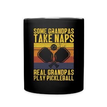 Opa Pickleball Paddel - Tasse einfarbig - Schwarz - Vorne