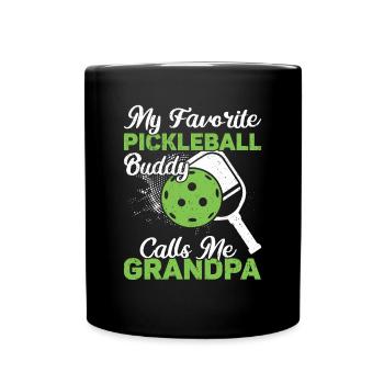 Opa Pickleball Paddel - Tasse einfarbig - Schwarz - Vorne
