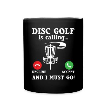 Disque de golf Frisbee - Mug uni - noir - Devant