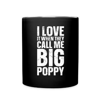 Pêche coquelicot Pêcheur pavillon américain Poppi - Mug uni - noir - Devant