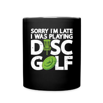 Disque de golf Frisbee - Mug uni - noir - Devant