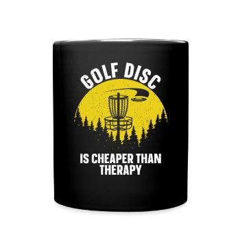 Disque de golf Frisbee - Mug uni - noir - Devant